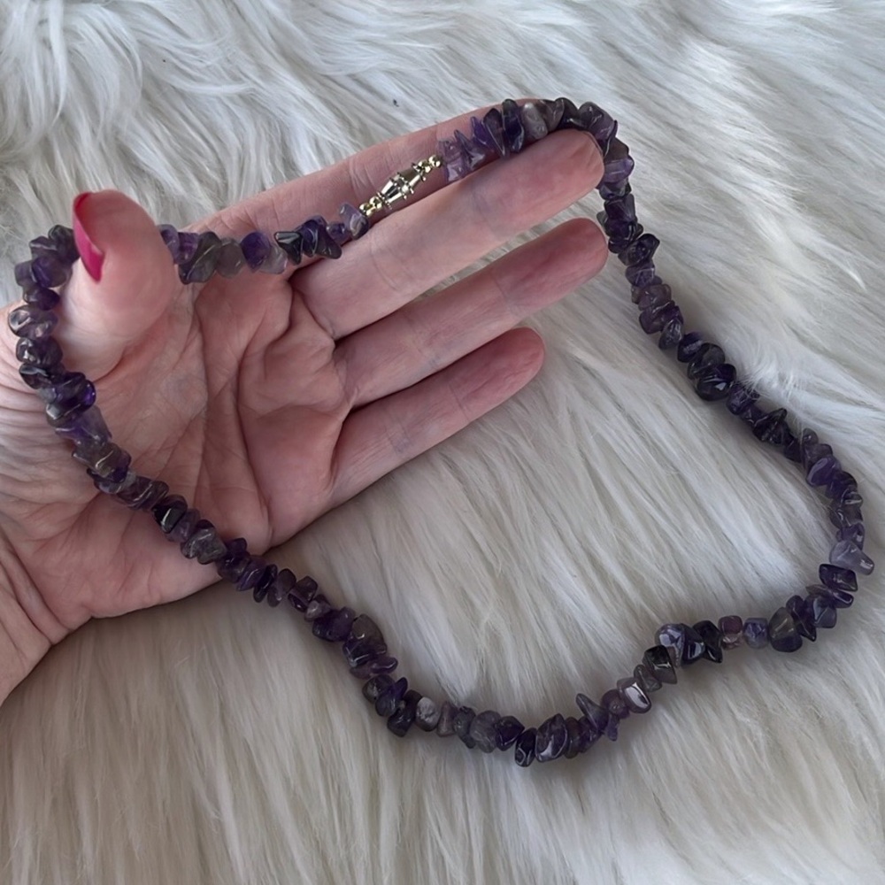 Beautiful Amethyst Puka Necklace